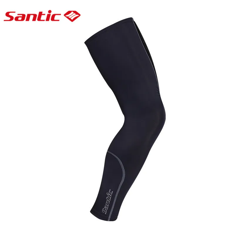 

Santic UV Protection Cycling Leg Warmers Unisex Winter Windproof Thermal Fleece Leg Warmer Outdoor Sports Safety Knee Pads Black
