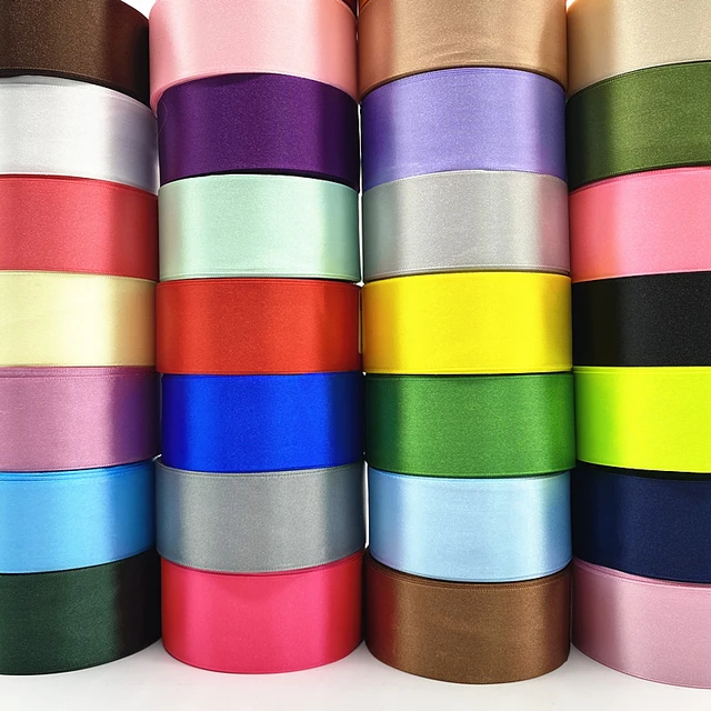 YAMA 25yards/roll Single Face Satin Ribbon 6 9 13 16 25 38 mm Ribbons 1/4  3/8/ 1/2 5/8 1 1.5 inch for Handmade Craft Gifts