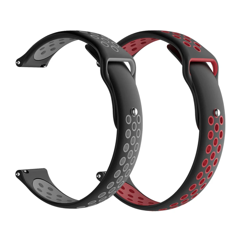 2 шт./упак. силиконовый ремешок для часов для Huami Amazfit Stratos 2 Pace браслет для Amazfit GTR 42 мм 47 мм ремешок Gts ремешок для часов - Цвет: 06