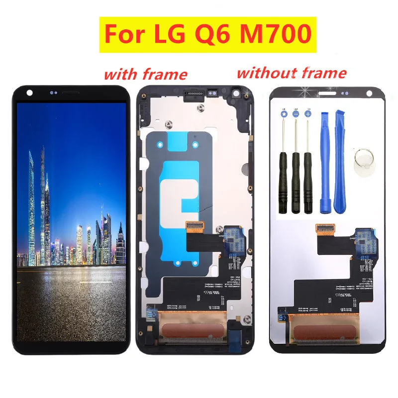 ЖК дисплей для LG Q6 + M700A M700DSK сенсорный экран с дигитайзером рамкой G6 Mini замена