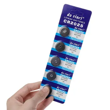 

5PCS 5PCS Lithium Battery CR2025 3V Cell Coin Batteries DL2025 BR2025 KCR2025 CR 2025 Car Key Button Watch Computer Electronic