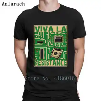 

Funny Viva La Resistance Electronics Circuit Board T Shirt Gents Personalized O-Neck Funny Casual Formal Short Sleeve Shirt