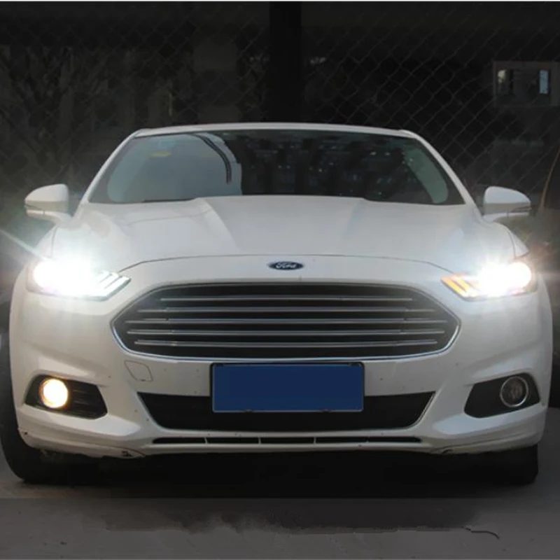 VLAND Автомобиль Стайлинг фара для Fusion светодиодный головной фонарь 2013 для Mondeo головной свет с DRL+ ангельские глазки