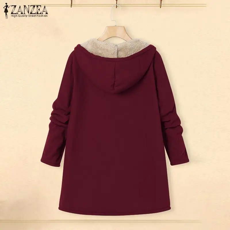 awesome ZANZEA Women Coats Jackets 2019 Autumn Casual Warm Outwear Winter Chaqueta Mujer Fleece Fur Jackets