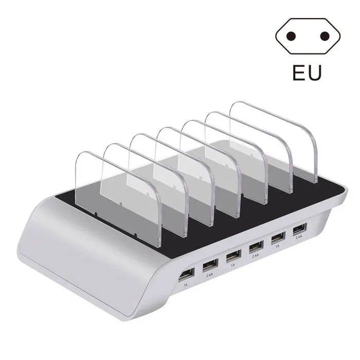 Зарядная станция для нескольких устройств USB Зарядное устройство станции 6-Порты и разъёмы зарядка через usb держатель для телефона GV99
