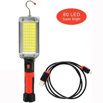 

LEADLY COB LED Work Light USB Rechargeable Pocket LED Light 360 Rotate Lighting Modes Magnetic Base Swivel Hook Work Light