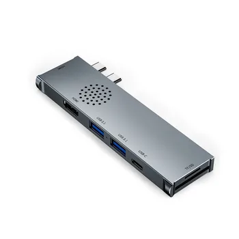 

Dual Head Type-c To Dual HDMI MST Multi-screen Mode Display USB3.1 Docking Station 7 In 1 Docking Stations