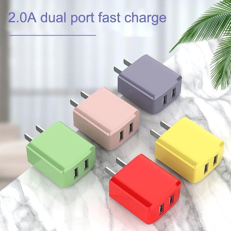 2A адаптер мобильный телефон зарядное устройство CCC Macaron цвет для IOS Android USB двойной
