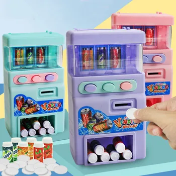 

Children Model Vending Machine Candy Beverage Vending Machines GIRL'S and BOY'S Coin Vending Machine 5-Year-Old Educational Toy