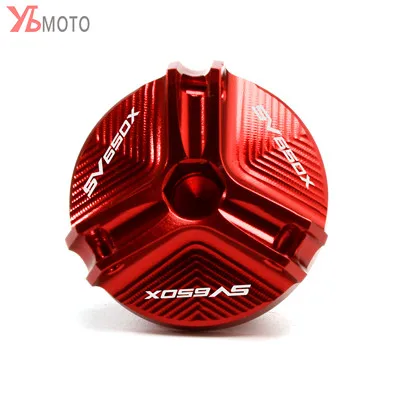 Крышка Масляного наполнителя для SUZUKI SV650 SV650S SV650A SV650X SV 650 аксессуары для мотоциклов моторное масло сливная гайка крышка чашки - Цвет: SV650X-Red
