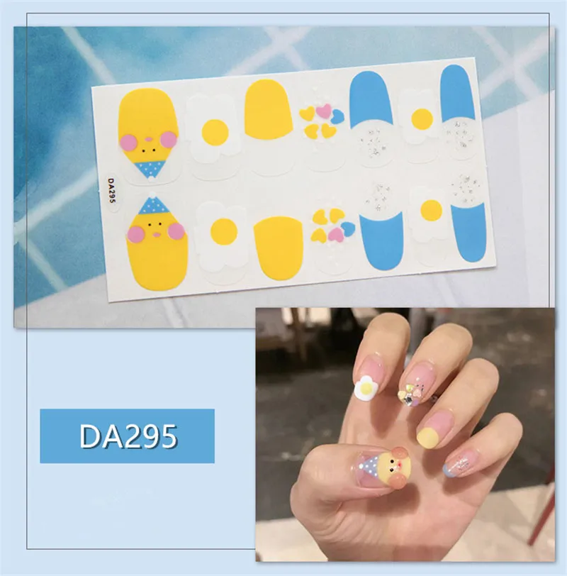 1Sheet DA299 3D Santa Claus/Elk/Snowman Design Nail Adhesive Stickers Christmas Nail Art Decals Wraps Manicure Decoration Tools