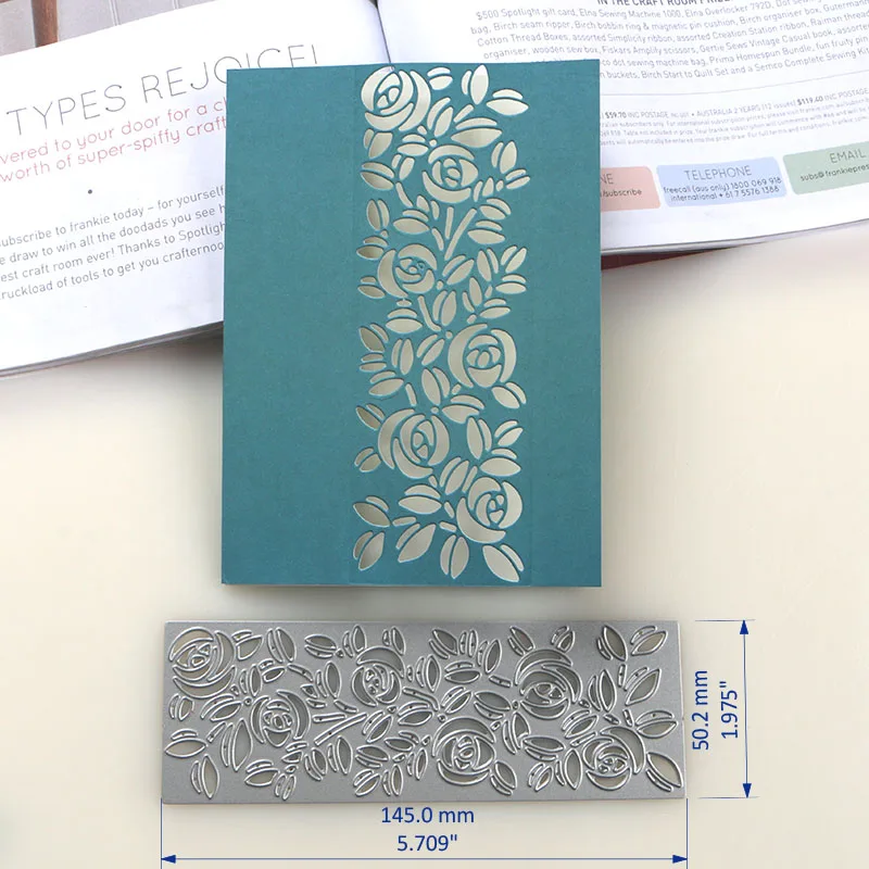 DUOFEN металлические режущие штампы Роза трафарет в виде цветка для бумага для скапбукинга DIY альбом