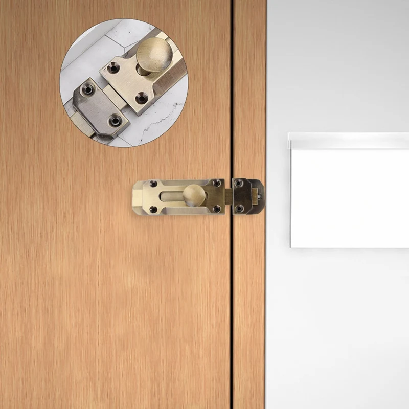3/4/5inch Long Door Latch Sliding Lock Barrel Bolt Safety Lock Solid Zinc Alloy Sliding Door Bolt Dead Lock Security Catch/latch