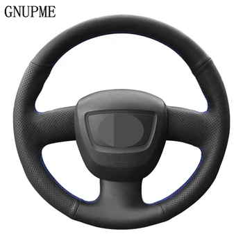 

DIY Black Artificial Leather Car Steering Wheel Cover For Audi A3 (8P) Sportback A4 (B7) Avant A6 (C6) S4 Seat Exeo 2009-2012