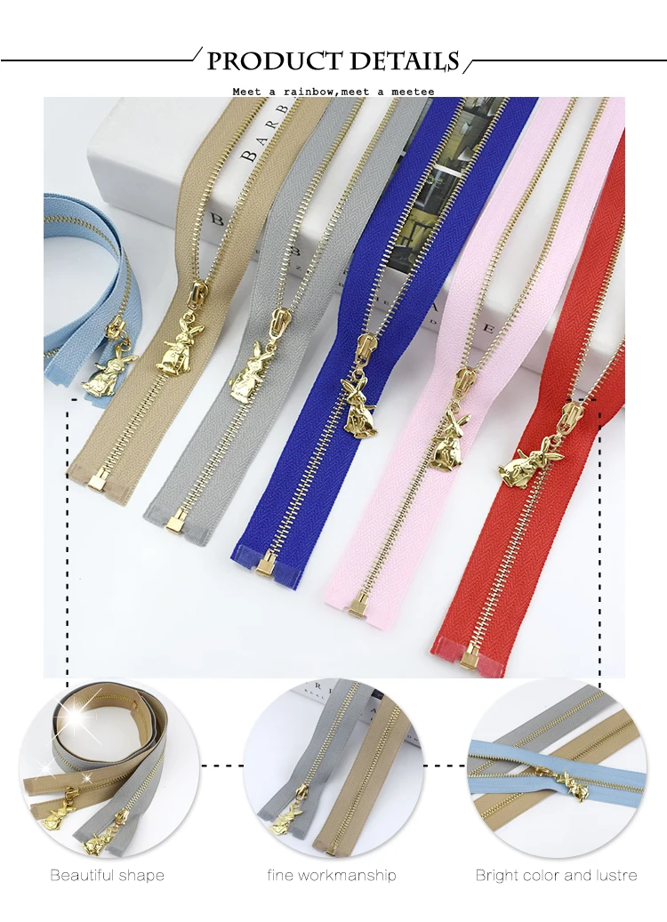 Meetee 2/5 шт. 40-70 см 3# с открытым концом металлическая молния Цвет Золотой зуб Авто замок с украшением в виде пряжки на молнии DIY сумки швейной Материал ZA051