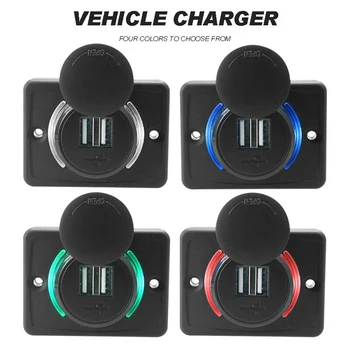 

DC12/24V Car Charger Dual USB 3.1A Power Adapter Waterproof Charger USB Socket Plug For Auto Motorcycle Bus universal For iphone