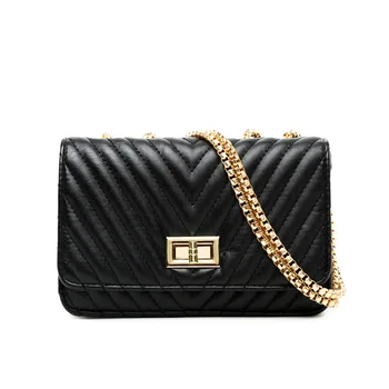 

New Pu Chain Small Package Shoulder xie kua bao Minimalist Fashion Handbags