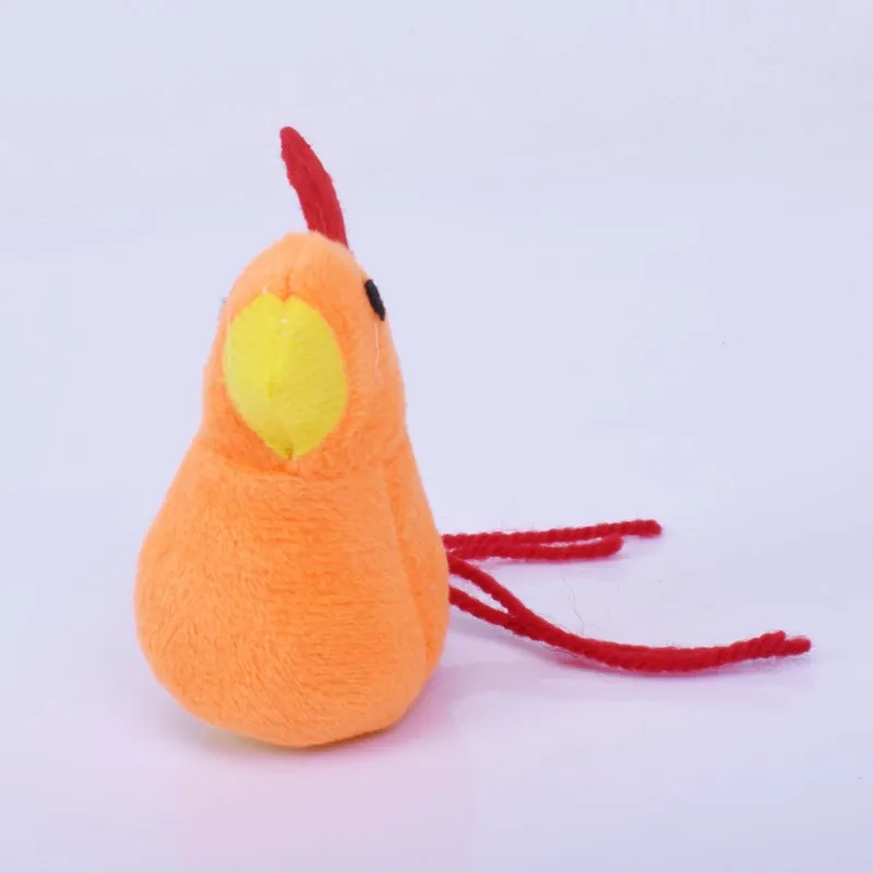 Orange Pet Плюшевые Интерактивные игрушки милые цыпленок куклы для кошек Мягкие Плюшевые Интерактивные игрушки для котят - Цвет: Orange