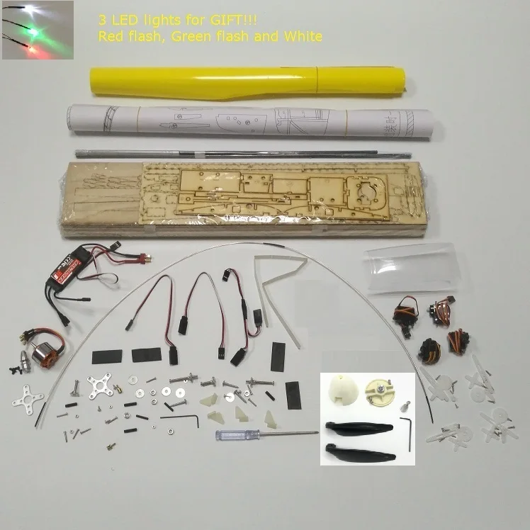 Yellow PNP W 1550 мм DIY Balsa RC планер комплект желтый или белый на выбор DBRGK01 - Цвет: Yellow PNP W
