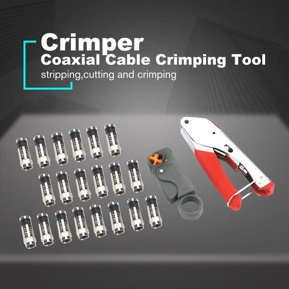 Плоскогубцы для кабеля щипцы для зачистки обжимные плоскогубцы с компрессионными соединителями коаксиальный кабель ручной обжимной инструмент набор