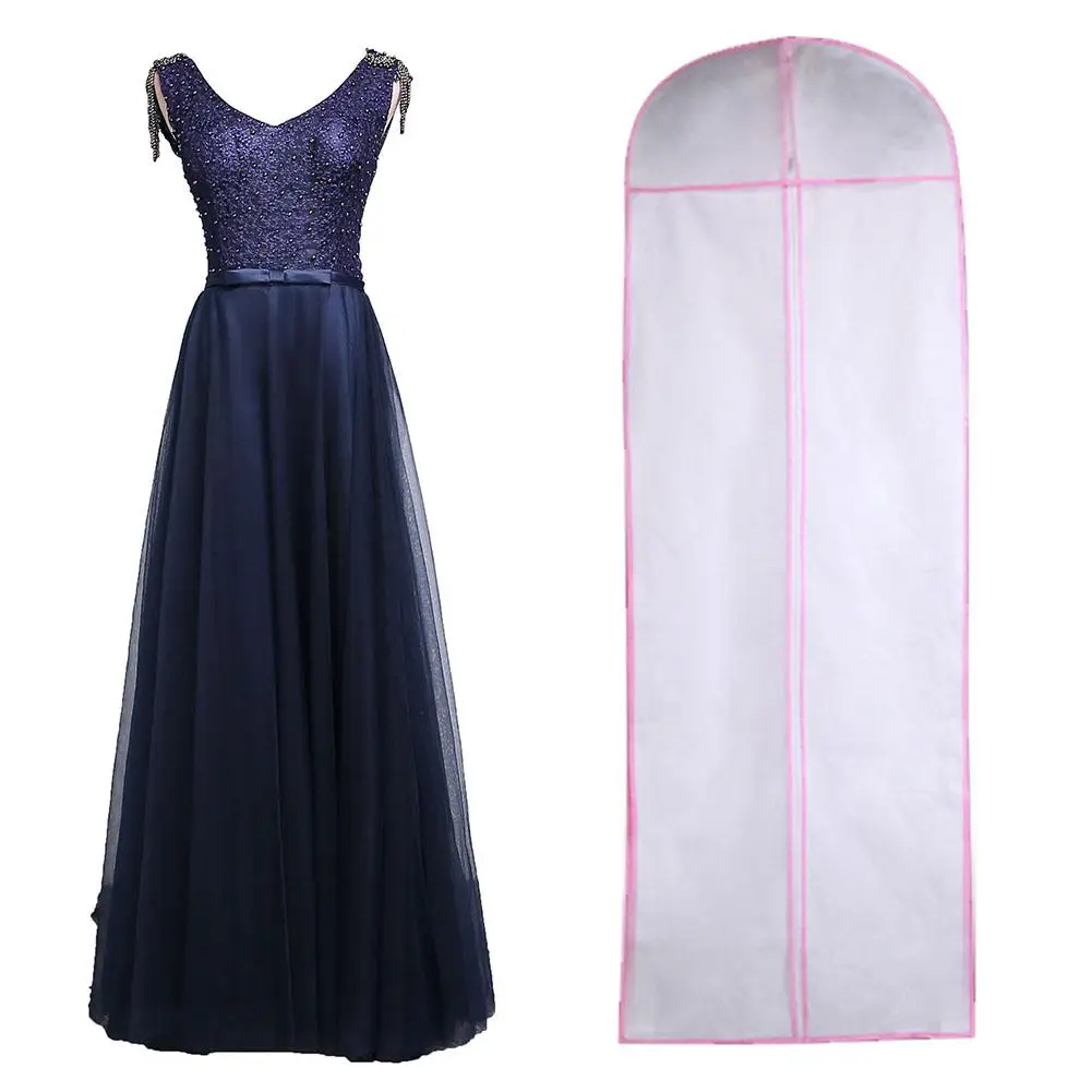 

Long Gown Wedding Dress Dustproof Bag Evening Dress Dust Cover Bridal Garment Long Clothes Protector Case Storage Bag 150/180cm
