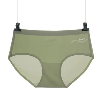 

3pcs Lot Women Solid Seamless Viscose Panties Cotton Antibacterial Crotch Sexy Mid Waist Breathable Briefs