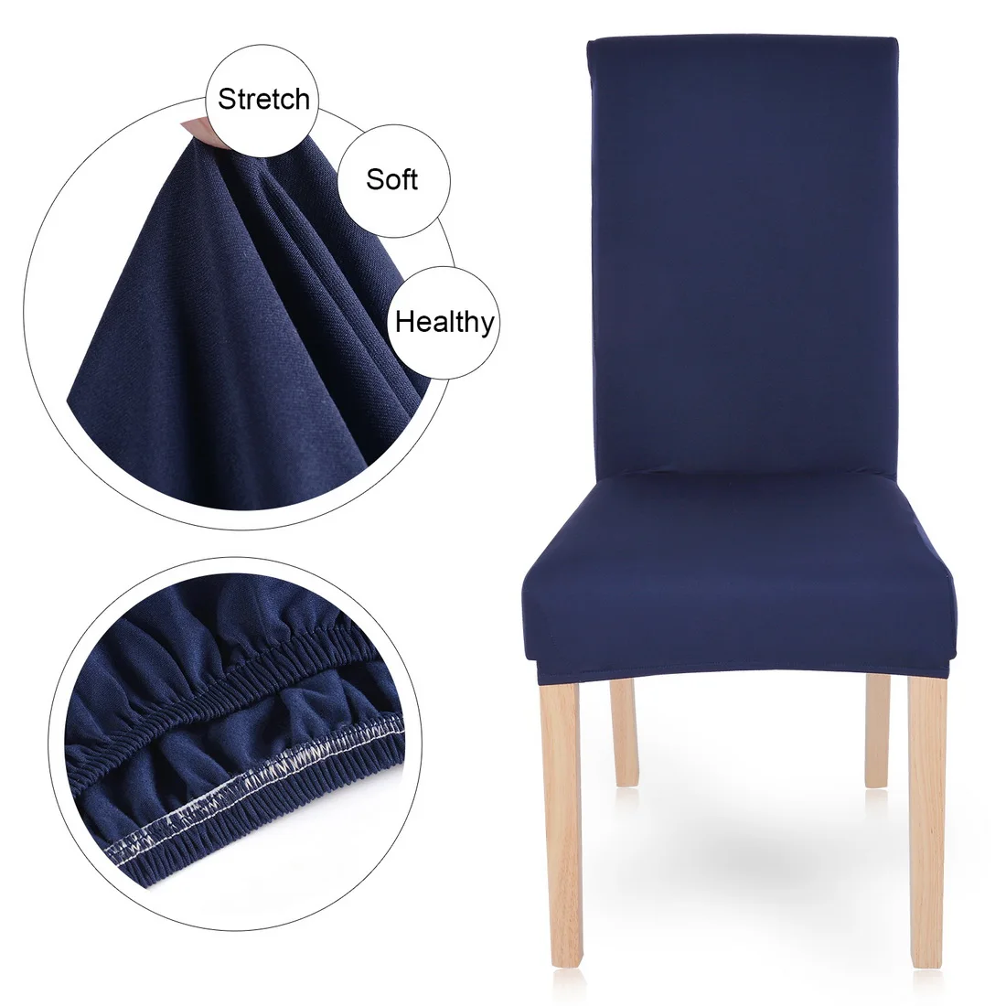 

1/2/4/6pc Solid Color Big Elastic Seat Chair Covers Slipcovers Restaurant Banquet Hotel Anti-dirty Chair Cover Christmas Decor