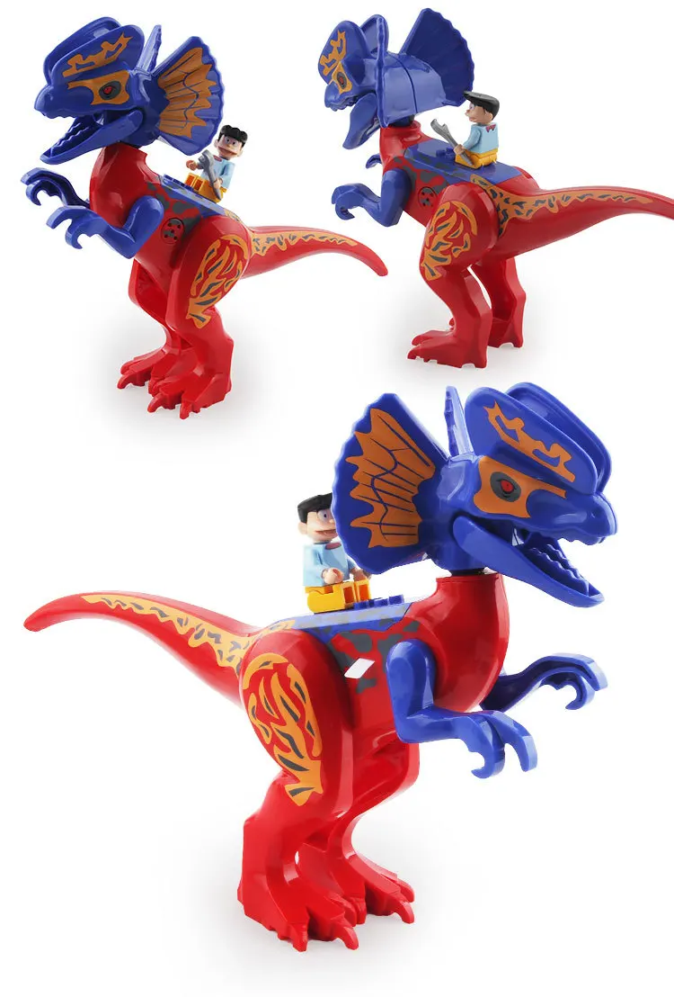 Игрушка динозавр T-Rex Модель Животное в сборе Юрского периода Динозавр строительные блоки подарок для мальчика девочки