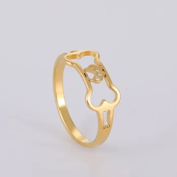 Dog Rings Gold Color  4