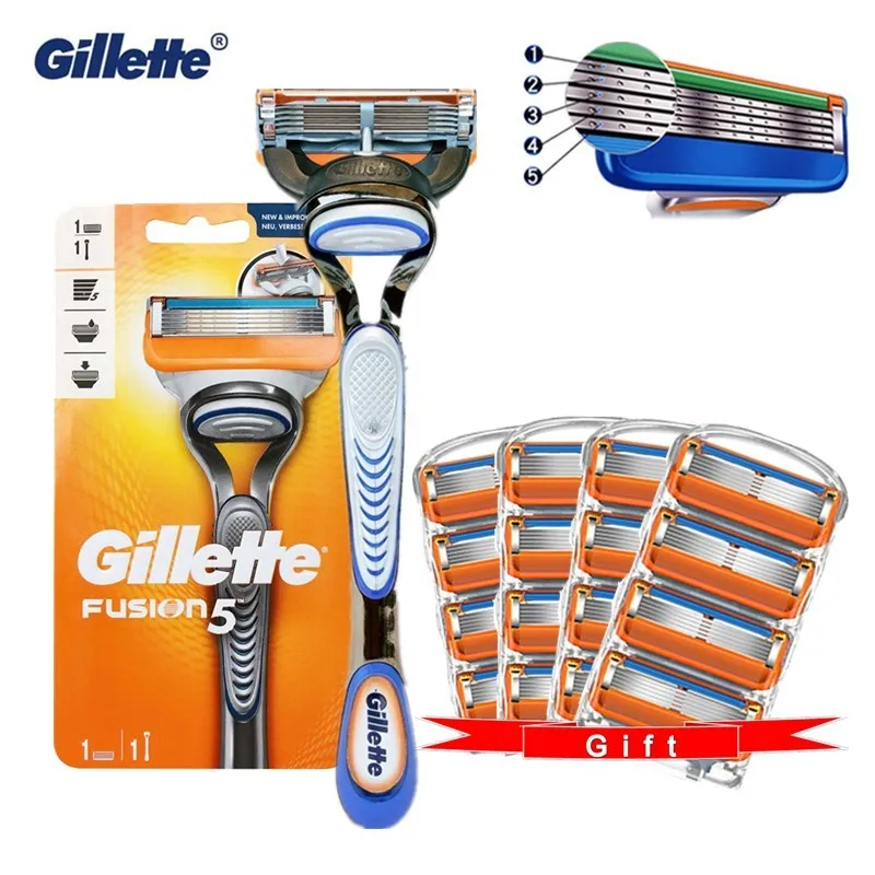 Оригинальный ручной бритвенный станок Gillette Fusion 5 безопасный прямой держатель