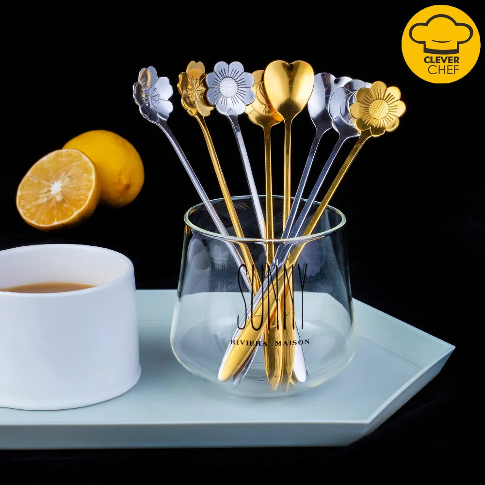 

Stainless Steel Coffee Spoons Cezve for Coffee Spoon New Year 2021 Tablespoons Decor for Kitchen Coffee Tools Tea Accessories