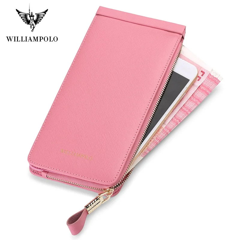 WilliamPolo New Product Long Wallet Multi-Card Holder Simple Large-Capacity Card Holder Women's Wallet Bank Card Holder P266 WilliamPolo New Product Long Wallet Multi-Card Holder Simple Large-Capacity Card Holder Women's Wallet Bank Card Holder P266