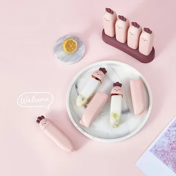 

Saingace Summer homemade DIY ice cream mold cute popsicle with lid and basic ice tray tray cute cartoon silicone mold