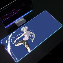 Mousepad rgb antiderrapante de 4mm, base para mouse e teclado de mesa com luz led, para jogar jogos e caçador x, 80x30
