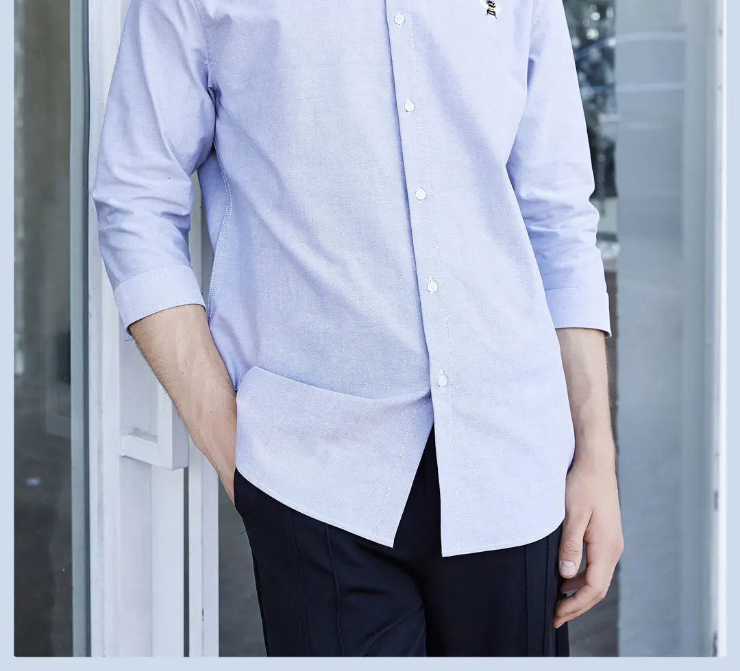 Xiaomi Mijia Mike Boy Oxford Spinning Apis Florea Seven FUN Sleeve рубашка
