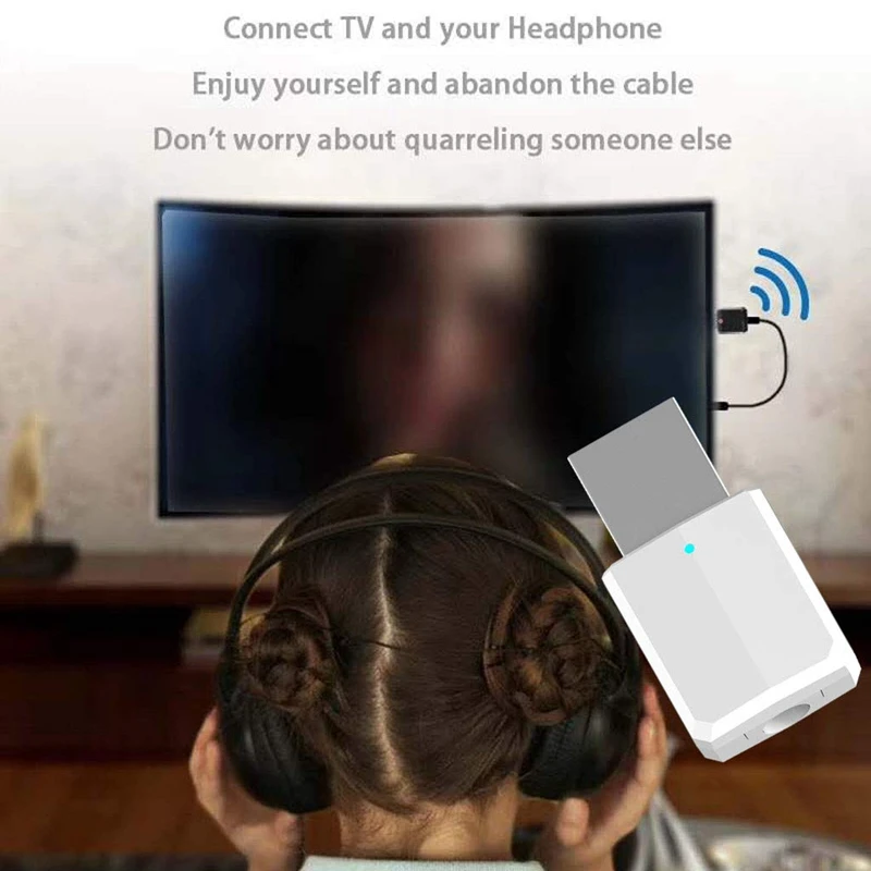 Портативный мини 2в1 Bluetooth 5,0 передатчик приемник 3,5 мм Aux Usb беспроводной стерео аудио адаптер для домашнего ТВ Mp3/4 Pc автомобиля(белый