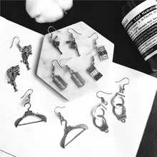 Панк серебряные наручники клинок Висячие серьги для женщин креативный простой металлический Ювелирный модный классный интересный подарок