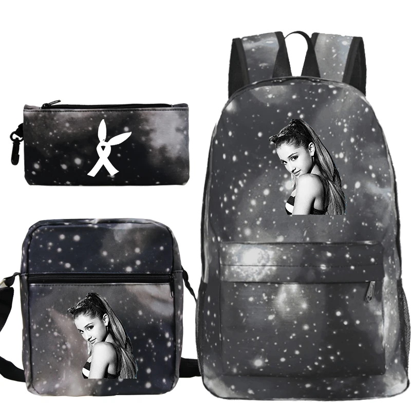 14 Mochila Ариана Гранде 3 шт./компл. рюкзак школьные сумки для мальчиков и девочек Путешествия Рюкзак Для Ноутбука Для женщин рюкзаки+ плечо сумки через плечо+ сумка для ручек - Цвет: 14