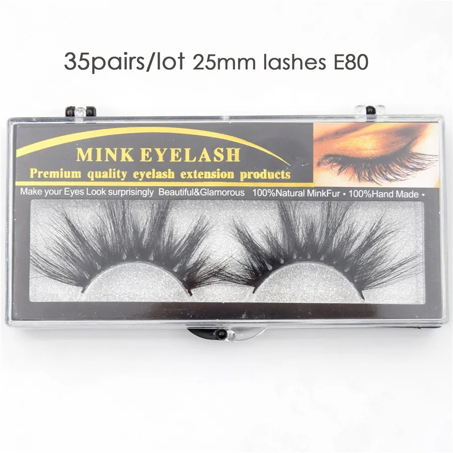 35 pairs E80 35 пар/лот Visofree 25 мм ресницы 3d норковые ресницы макияж норковые ресницы 25 мм ресницы драматические толстые накладные ресницы ресниц - Цвет: 35 pairs E80