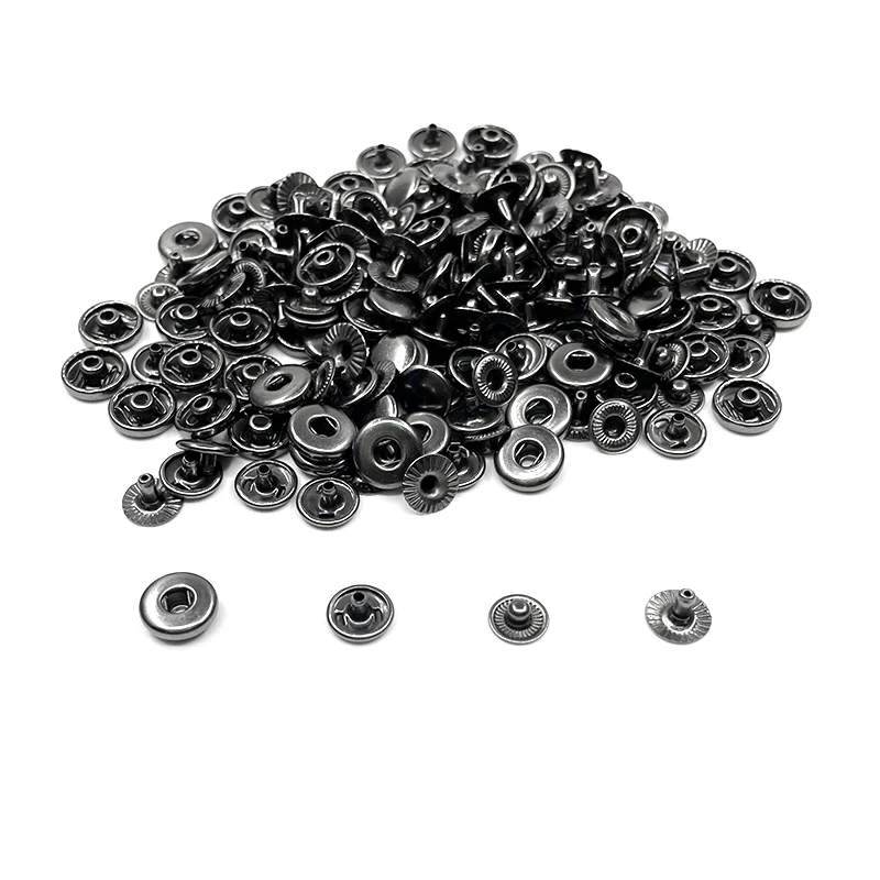 8mm Snap Buttons Rivet Sewing repair Silver/Golden/Black/Bronze Metal snap fastener clasp Children's clothing button Belt buckle 3