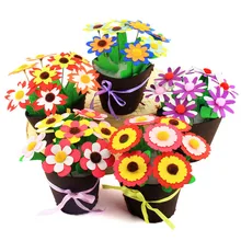 Flower Pot Crafts Toys for Children Kids DIY Potted Plant Kindergarten Learning Education Toys Montessori Teaching Aids Toy 2019
