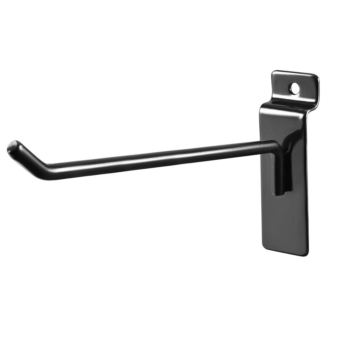 

uxcell 21cm Slat Wall Hook for Room Garage Retail Store Display, Powder Coated, Black, 12Pcs