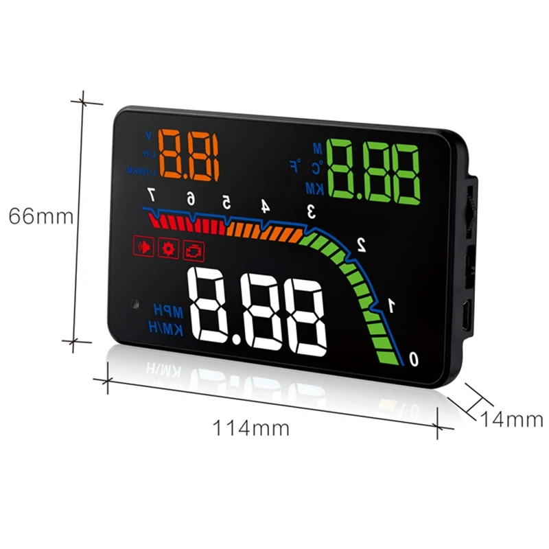 A100S T100 OBD автомобиля Hud головой вверх Дисплей Температура Датчик Obd превышение скорости Предупреждение Системы проектор лобовое стекло