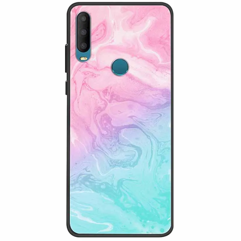 Chic Silicone Marble Black Phone Case with Soft Protective Bumpers