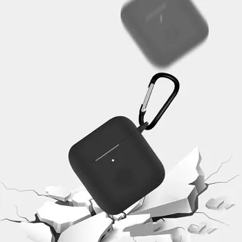 

2020 Silicone case For QCY T8 Bluetooth Earphone soft Silicone Protective Case with Anti-lost Buckle