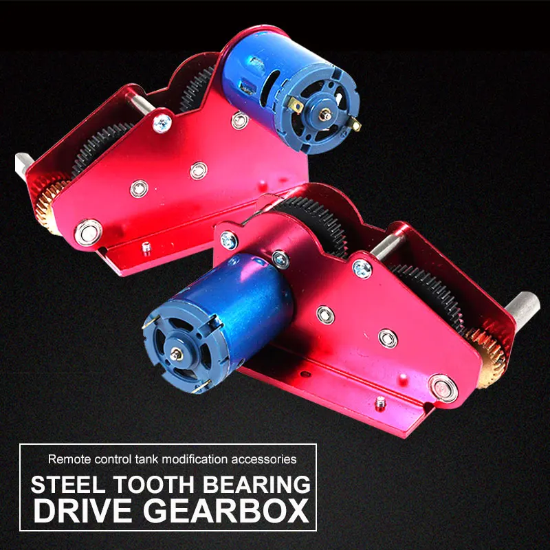 

Ephex Useful Steel Gear DIY RC Tank Gearbox High-Performance Bearings Drive Repair RC Tank Accessories Convenient 1:16