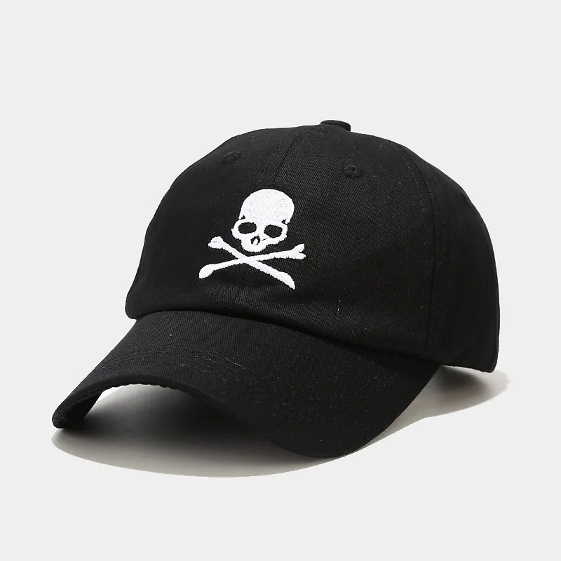 Men Women Unisex Hip Hop Cool Flock Printing Skeleton Skull Bones Heart Washed Cotton Adjustable Baseball Cap wool baseball cap