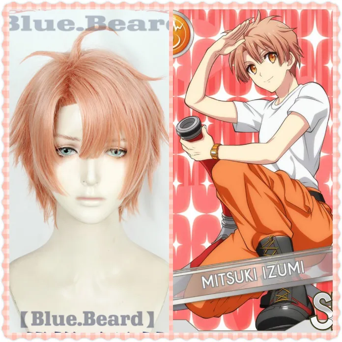 Izumi Mitsuki IDOLiSH7 семь косплей парик короткий базовый парик чипин аниме синтетические волосы+ Бесплатный парик шапка