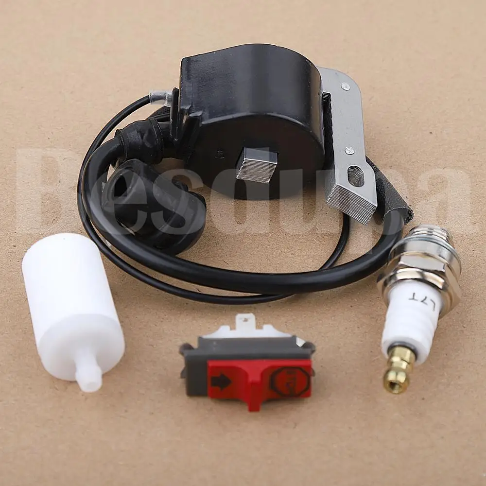 Ignition Coil Stop Switch Spark Plug Kit For Husqvarna 50 51 55 254 257 266 268 272 Spare Parts 503620203 544018401 3
