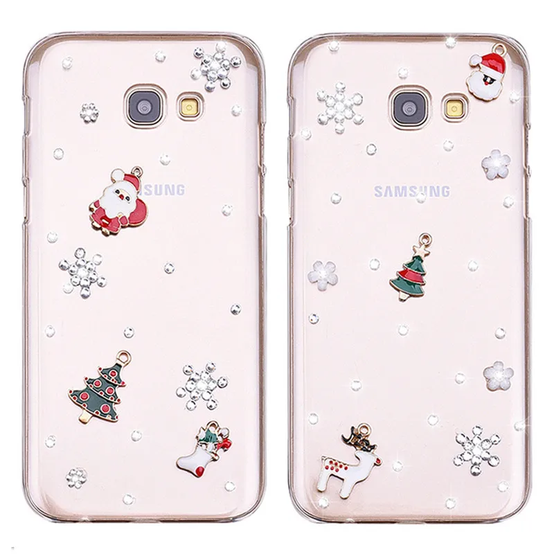 3D Silicone Diamond Crystal Cases For Samsung Galaxy J4 J2 A2 Core J7 Plus max neo J6 A9 A7 2018 Christmas back cover |